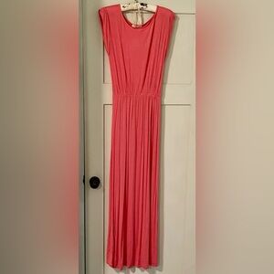 NWT coral maxi cotton dress Small/Medium tall